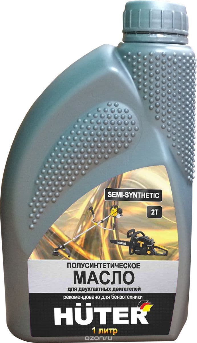 Масло 2T полусинтетическое для двухтактных двигателей, для техники Huter, 1л 73/8/3/2