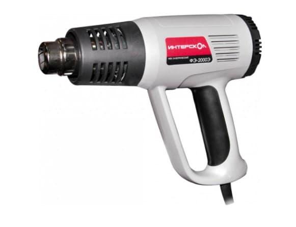 Фен электрический ИНТЕРСКОЛ ФЭ 2000Э - 2000Вт; 300-500л/мин; t-80%-600*C; КОРОБКА 1 насадка