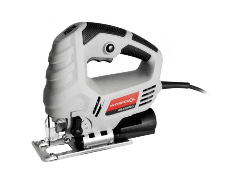 ИНТЕРСКОЛ Лобзик МП-55/500 Э (500Вт, регулировка оборотов, вес: 1,6кг, маятник, макс 55мм, замена пилок ключом, коробка)