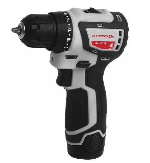 ИНТЕРСКОЛ Аккум. дрель ДА-10/12В 36 МиниМАКС (б/щет,2акк"*2Ач Li-ion, 36Hм, кейс) 687.2.2.70