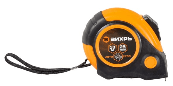 Рулетка 10мх25мм автостоп Вихрь 73/11/1/6